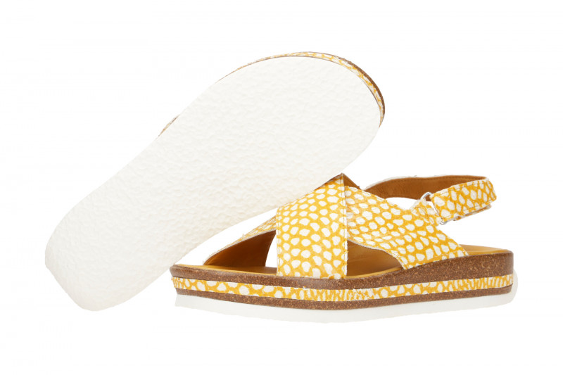 Think Zega Sandale gelb weiß effekt