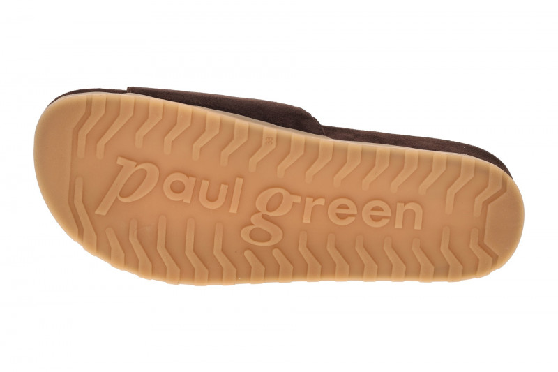 Paul Green Leder Pantoletten braun gold 6170