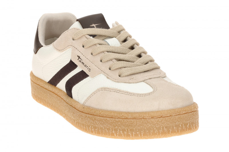 Tamaris Schuhe Sneaker weiß braun 23723