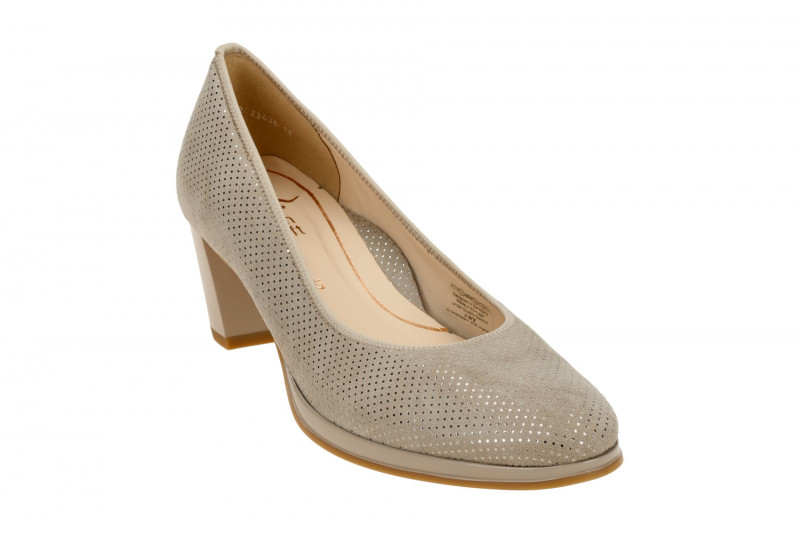 ARA Orly Pumps grau sand gepunktet 12-23436