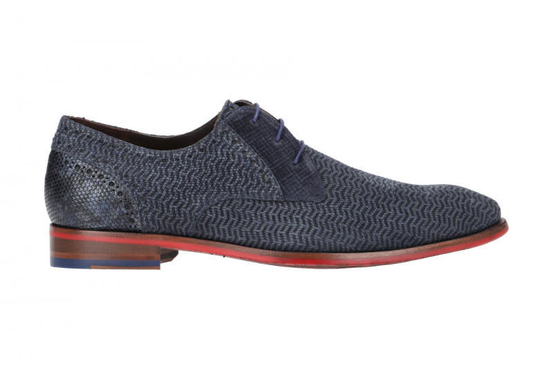 Floris van Bommel Schuhe blau Nubuck 18107