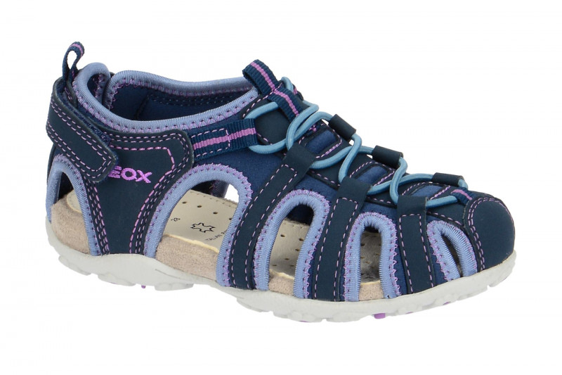 Geox Mädchen Klett Sandale blau lila