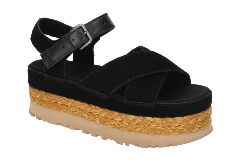 UGG Aubrey Ankle Strap Plateau Sandale schwarz 1167471