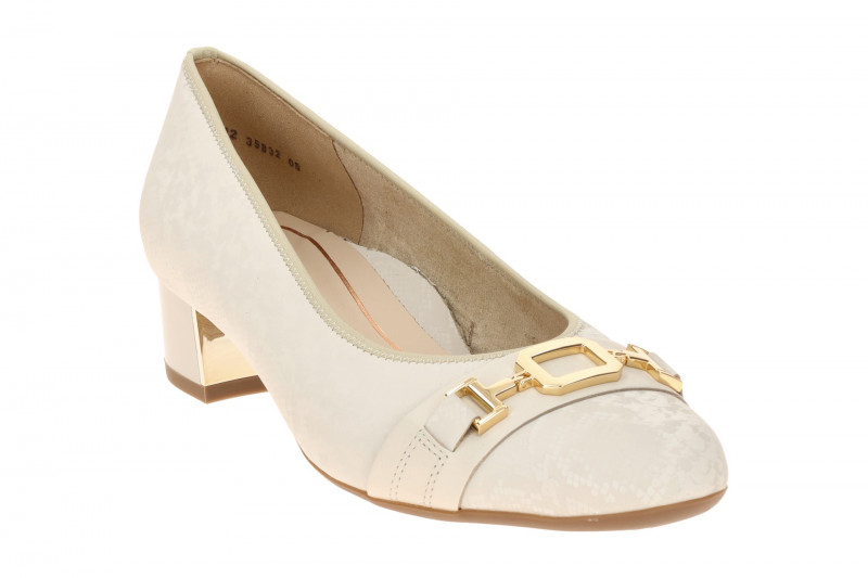 ARA Nizza Pumps creme weiß Schlange H-Weite 12-35832