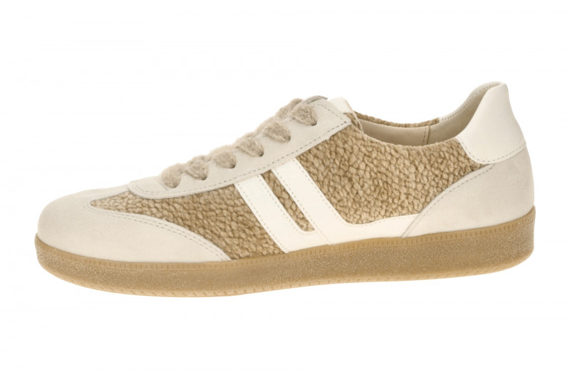 Gabor Schuhe Retro-Sneakers grau beige Fell 6011.01.011