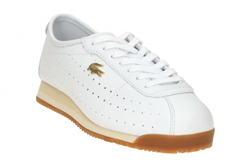 Lacoste Club Low Sneakers Damen Schuhe weiß gold 0177