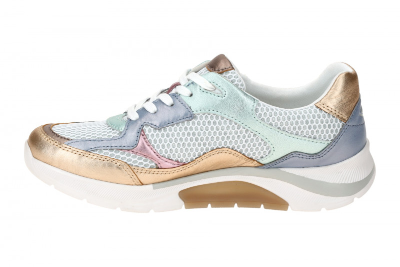 Gabor RollingSoft Schuhe weiß kombi Glitzer Metallic 66.926.61