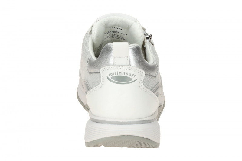 Gabor RollingSoft Schuhe weiß silber Elastik 66.877.60
