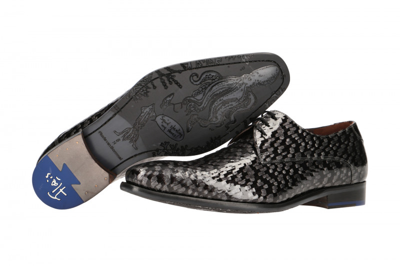 Floris van Bommel Schuhe grau Lack 18123