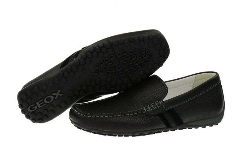 Geox Snake Mokassin Slipper schwarz