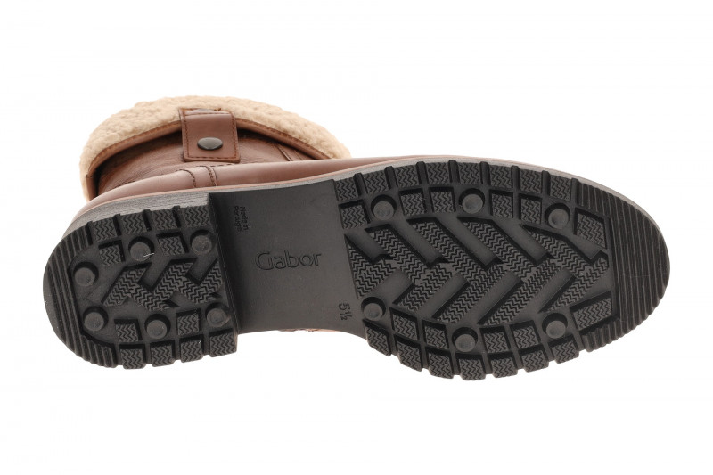 Gabor Stiefel braun Glattleder Fellkragen beige 72.770.54