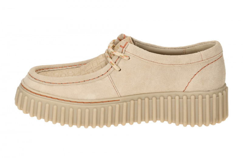 Clarks Torhill Bee Plateau Schuhe beige ecru Mokassin 26181191