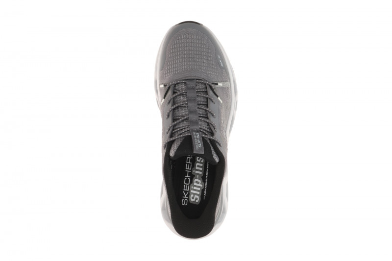 Skechers Glide Step Schuhe grau silber Herren Slip-Ins 233023