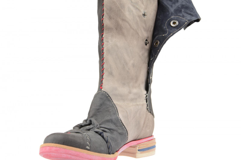 Charme Stiefel grau kombi Langschaftstiefel 951C