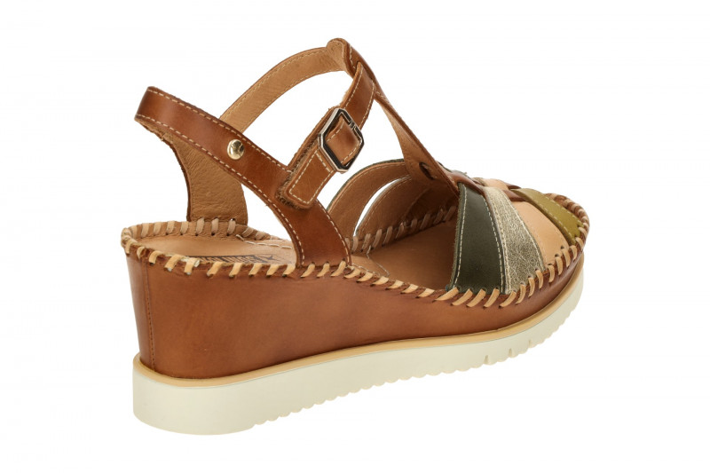 Pikolinos Aguadulce T-Steg Keil Sandale braun multi W3Z-1836C1