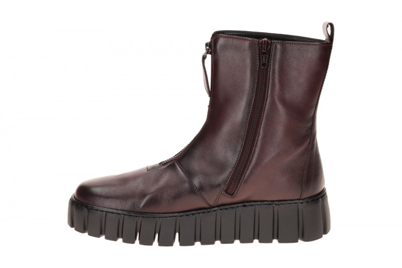 Gabor Plateau Stiefelette rot bordo Front Zip 8016.04.005