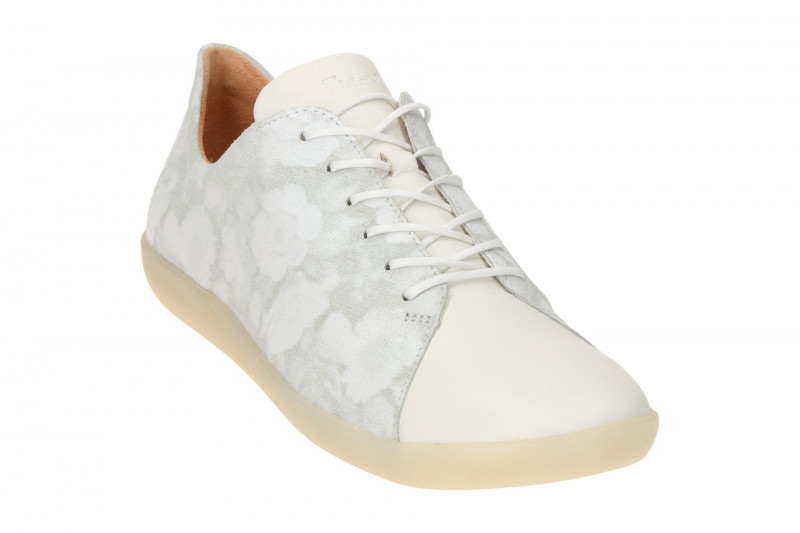 Think Nature Schuhe weiß Lack Blüten Damen 946