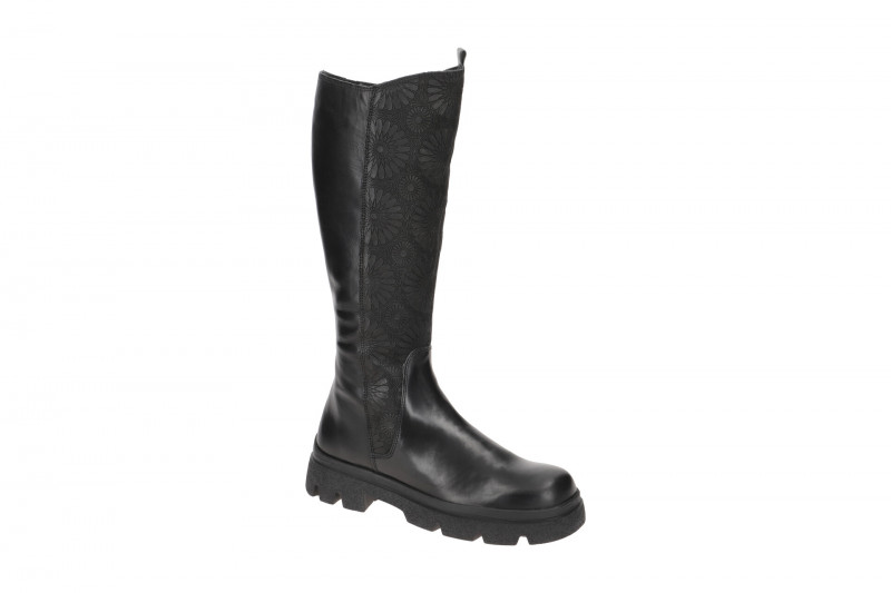 Think Kangae Plateau Schaft Stiefel schwarz Effekt 673