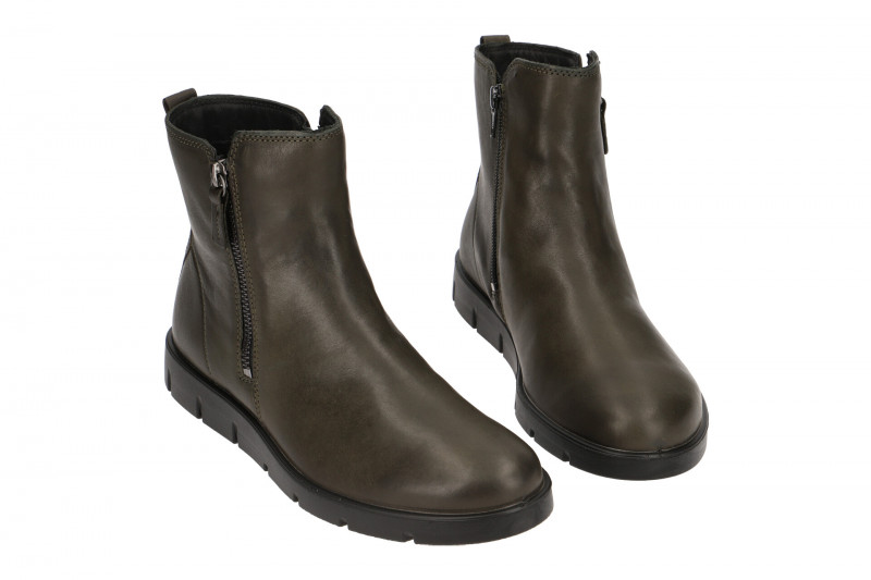 Ecco Bella Stiefelette dunkelgrün Glattleder