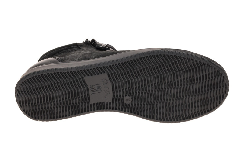 ARA Rom Schuhe schwarz Schimmer Mid-Cut Sneaker 12-14499