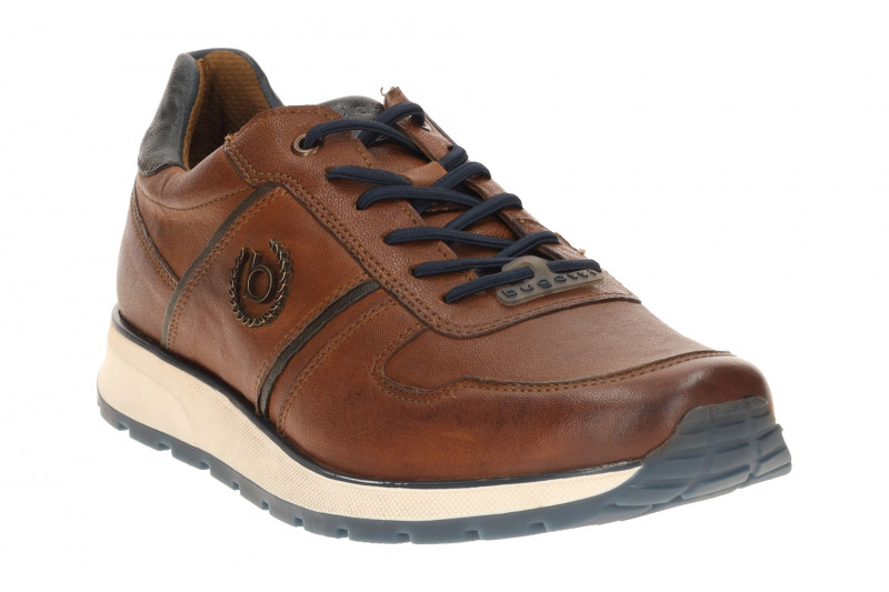 bugatti Schuhe Sneakers braun cognac Glattleder APA03