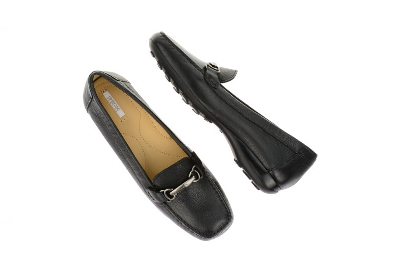 Geox Euro Slipper Mokassin schwarz D4245A