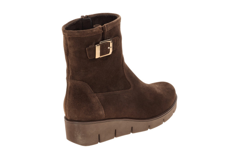 Gabor Keil Stiefelette braun Velour Schnalle 8005.02.003