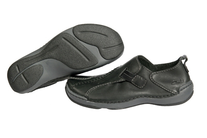 Clarks Natural Foot Schuhe schwarz Slipper