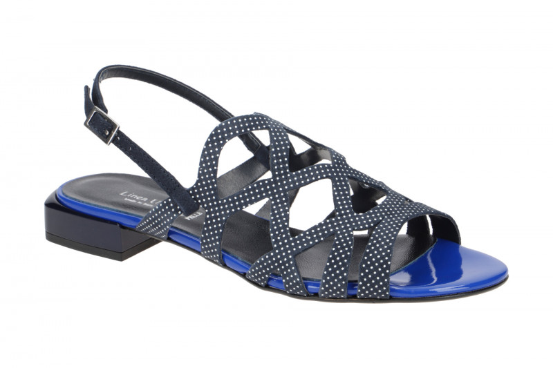 Linea Uno Sandalette blau weiß F1181