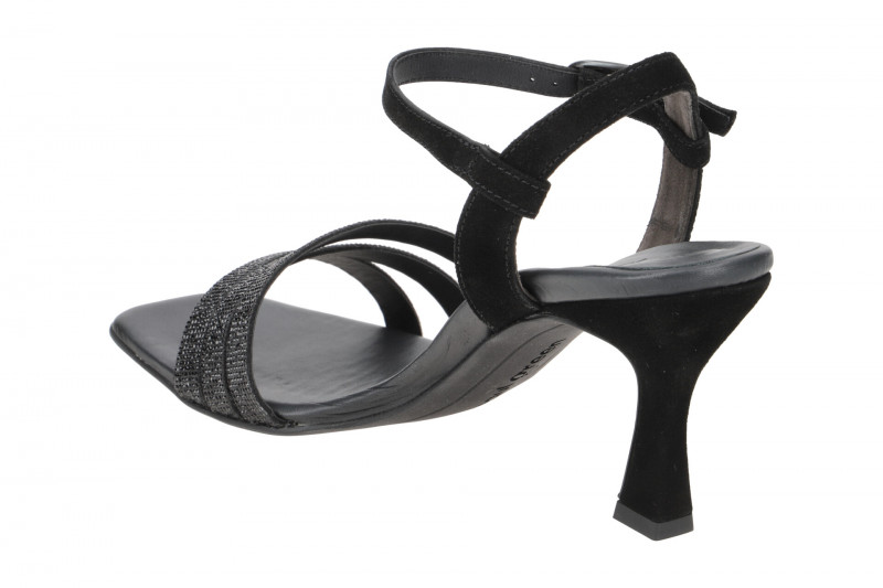 Paul Green Riemchen Sandalette schwarz Glitzer 6058