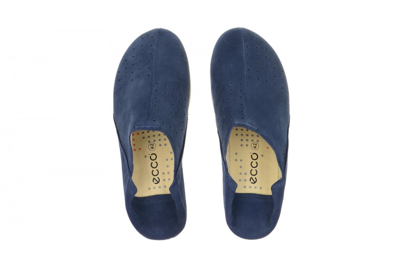 Ecco Easy M Schuhe blau Slipper Pantolette 2in1