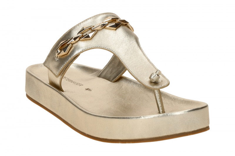 Peter Kaiser Zehentrenner Pantolette gold metallic 77105