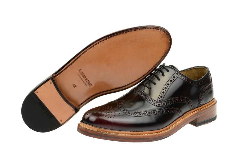 Gordon & Bros Levet Schuhe schwarz rot Rahmengenäht 2506