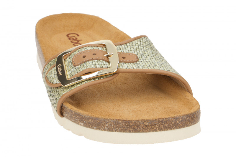 Gabor Pantolette grün schilf Bast 83.031.49