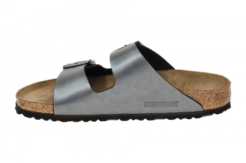 Birkenstock Arizona Pantolette schwarz metallic SCHMAL 1029224