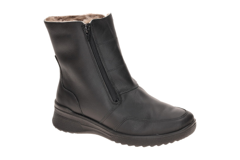 ARA München Winter Stiefelette schwarz H-Weite Lammfell 12-58512