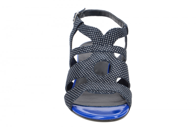 Linea Uno Sandalette blau weiß gepunktet F1112