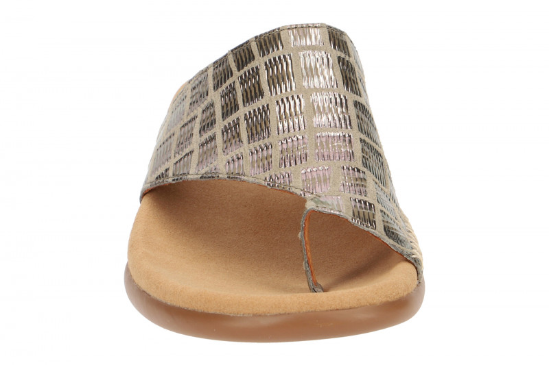 Gabor Zehentrenner Pantolette grau silber