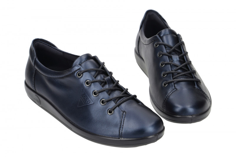 Ecco Soft 2 Schuhe blau metallic