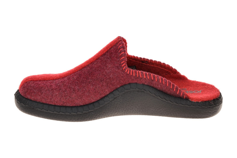 Josef Seibel Monaco 62 Pantoletten Clogs rot bordo Damen Filz 54702