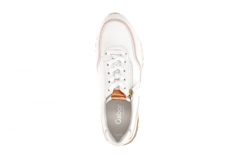 Gabor comfort Sneaker Schuhe weiß kupfer H-Weite 66.379.56