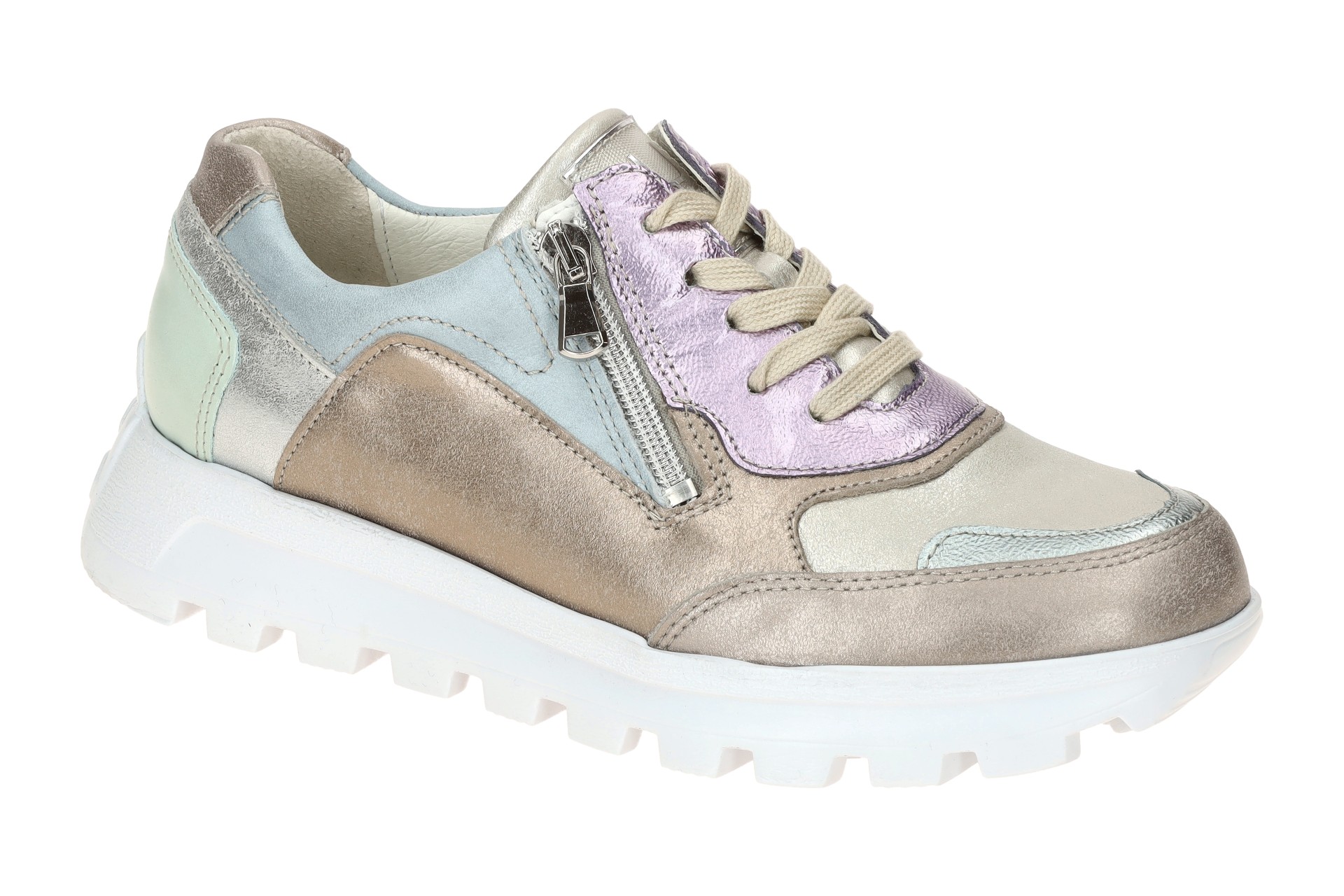 Derby d'été Femme Waldläufer en cuir multicolore du 42 au 45