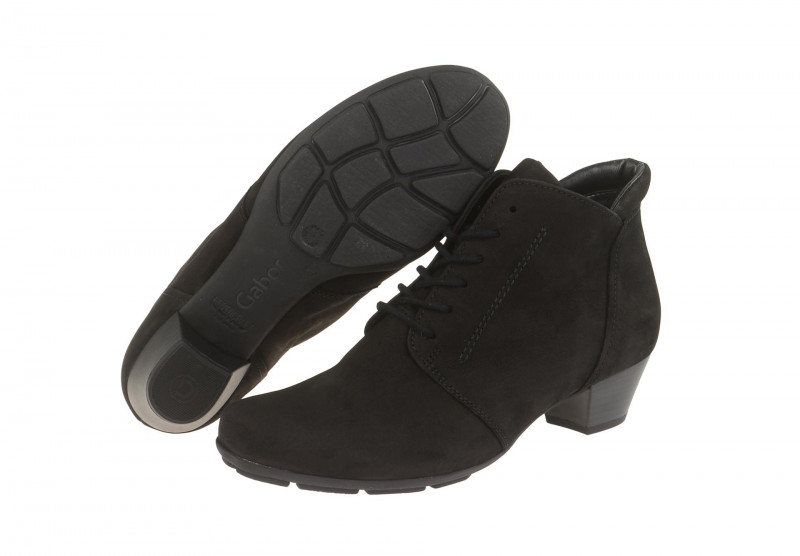 Gabor Stiefelette schwarz Nubuck 35.631.17