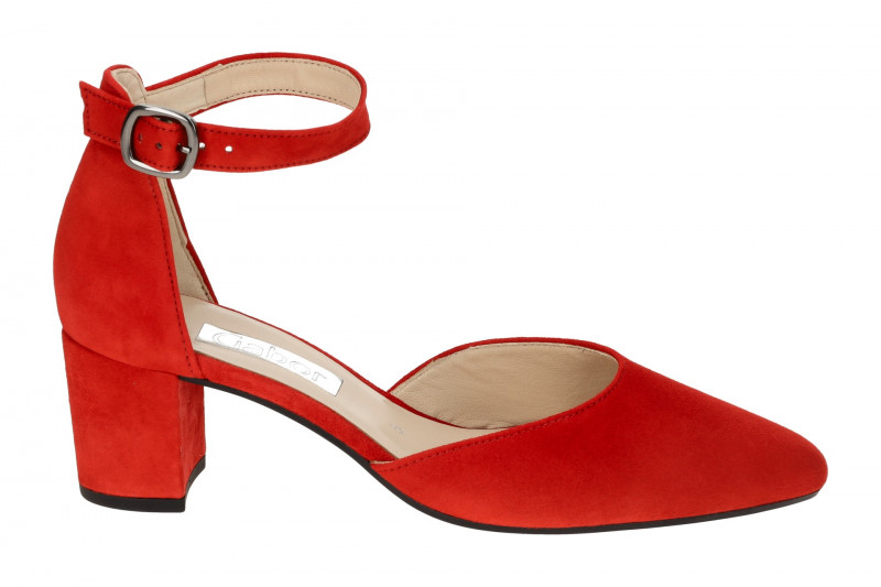Gabor Riemchen Pumps rot fire Samt 61.340.15
