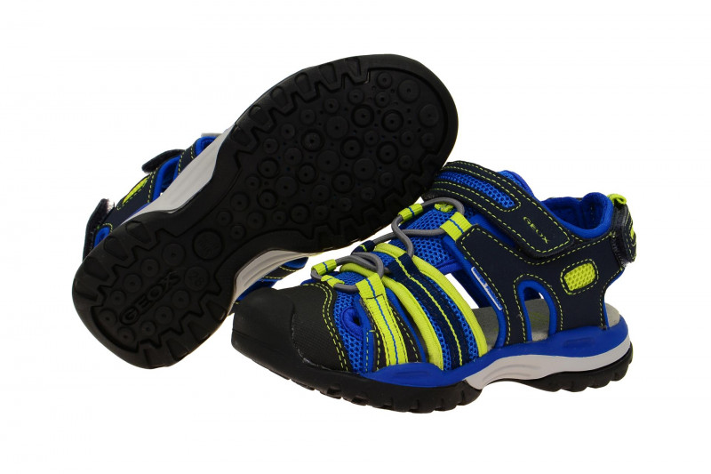 Geox Respira Borealis Outdoor Kinder Sandaletten in blau gelb