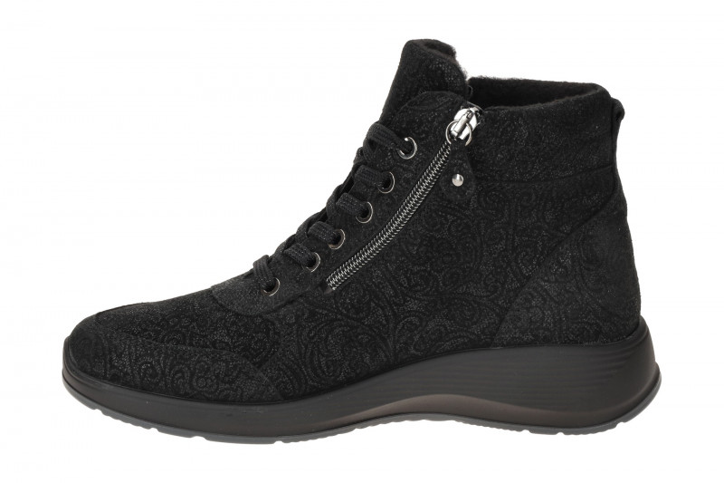 Waldläufer Kalea Stiefelette schwarz Glitzer K-Weite 698801