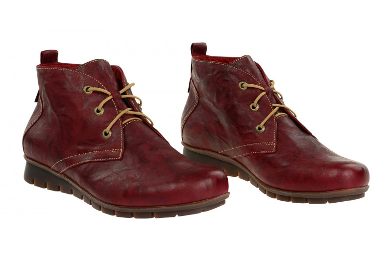 Think Menscha Schnür Stiefelette rot
