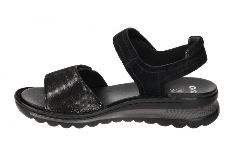 ara Tampa Sandale schwarz Glitzer gepunktet 12-47207