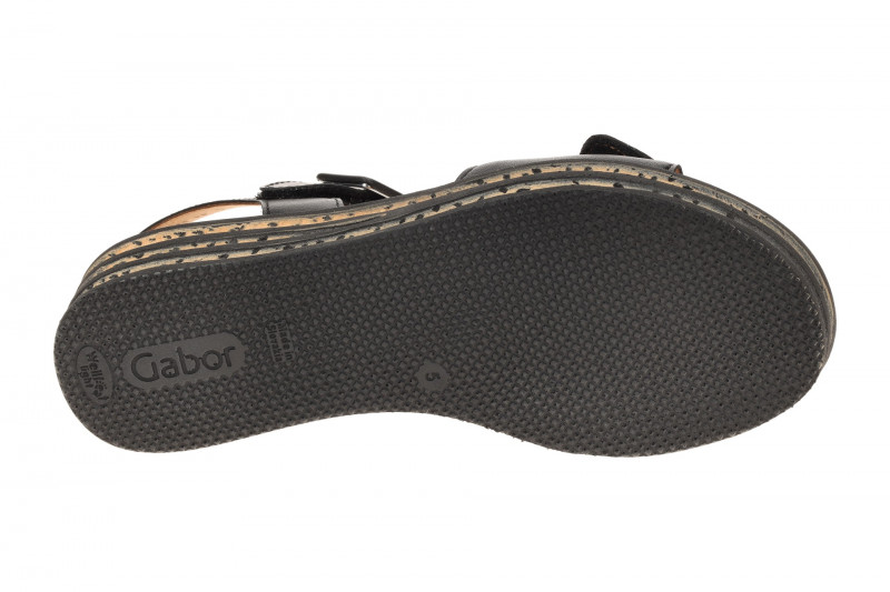 Gabor Plateau Sandalen schwarz Nappa 84.553.27