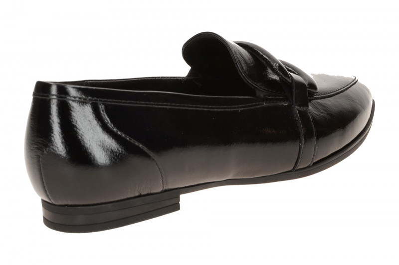 Gabor Schuhe Slipper schwarz Lack Loafer 3019.02